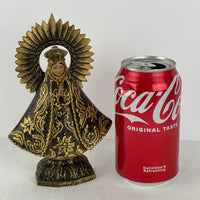 Signed M. Cortez – Mid‑Century Oaxacan Wood Carving of Nuestra Señora de la Soledad (Mexico, 1950–1970)