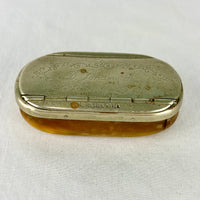 1916 Swedish Horn Snuff Box, Signed Pål Olsson, Vånga