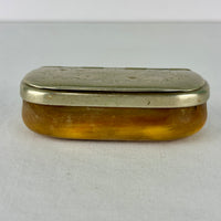 1916 Swedish Horn Snuff Box, Signed Pål Olsson, Vånga
