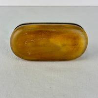 1916 Swedish Horn Snuff Box, Signed Pål Olsson, Vånga