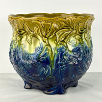Art Nouveau Majolica Jardiniere Belgian/French c. 1890-1905