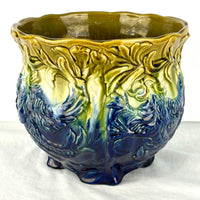Art Nouveau Majolica Jardiniere Belgian/French c. 1890-1905