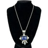Italian Lapis & Topaz Pendant Necklace