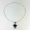 Italian Lapis & Topaz Pendant Necklace