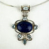 Italian Lapis & Topaz Pendant Necklace