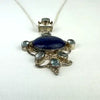 Italian Lapis & Topaz Pendant Necklace