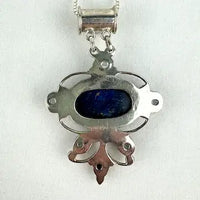Italian Lapis & Topaz Pendant Necklace