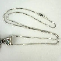 Italian Lapis & Topaz Pendant Necklace