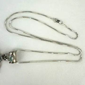 Italian Lapis & Topaz Pendant Necklace