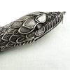 Italian Sterling Silver & Malachite Snake Pendant