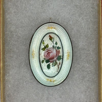 Aksel Holmsen Enamel Rose Brooch