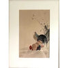 Japanese Woodcut Reprint of Rooster and Hen by Ito Jakuchu