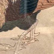 Japanese Woodcut Reprint of Rooster and Hen by Ito Jakuchu