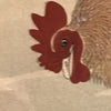 Japanese Woodcut Reprint of Rooster and Hen by Ito Jakuchu