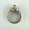 Large Vintage Sterling Silver and 18k Gold Amethyst Ring