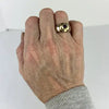 Large Vintage Sterling Silver and 18k Gold Amethyst Ring