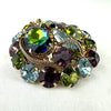 Large Vintage Watermelon Rhinestone Brooch