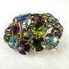 Large Vintage Watermelon Rhinestone Brooch