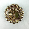 Large Vintage Watermelon Rhinestone Brooch