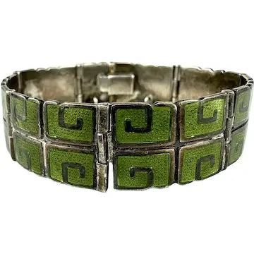 Margot de Taxco Champleve Enamel Bracelet