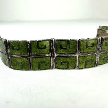 Margot de Taxco Champleve Enamel Bracelet
