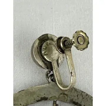 Mexican Sterling Silver Mid Century Mod Earrings
