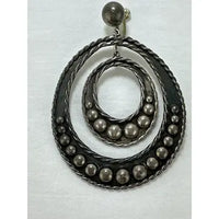 Mexican Sterling Silver Mid Century Mod Earrings