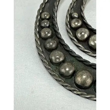 Mexican Sterling Silver Mid Century Mod Earrings