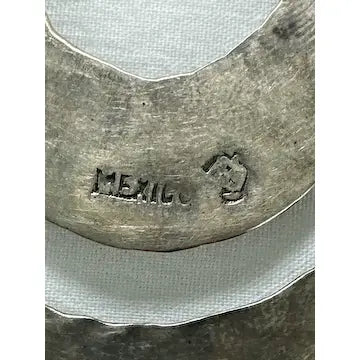 Mexican Sterling Silver Mid Century Mod Earrings