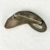 Mid Century Enrique Ledesma Sterling Silver Obsidian Brooch
