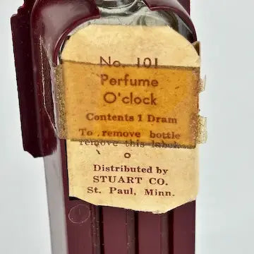 Mid Century Stuart No 101 Perfume Bottle Grandfather Clock