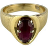 Midcentury 14k Gold Ruby Ring Size 6.25