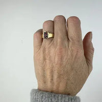 Midcentury 14k Gold Ruby Ring Size 6.25