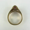 Midcentury 14k Gold Ruby Ring Size 6.25