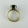 Midcentury 18k Gold Onyx and Diamond Ring Size 5.25
