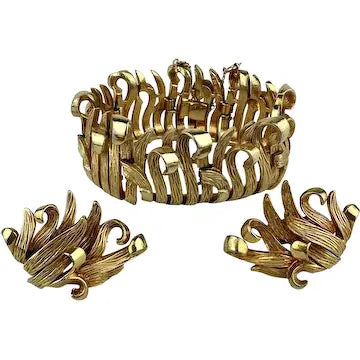 Midcentury Boucher Bracelet & Earrings