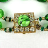 Miriam Haskell Green Gripoix Glass Bracelet