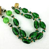 Miriam Haskell Green Gripoix Glass Bracelet