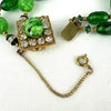 Miriam Haskell Green Gripoix Glass Bracelet