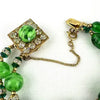 Miriam Haskell Green Gripoix Glass Bracelet