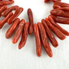 Native American Natural Red Branch Coral Necklace