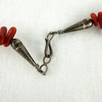 Native American Natural Red Branch Coral Necklace