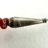 Native American Natural Red Branch Coral Necklace