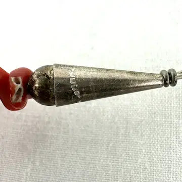 Native American Natural Red Branch Coral Necklace