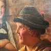 Antique M Wachsmuth Oil Painting Eine Geselige Runde