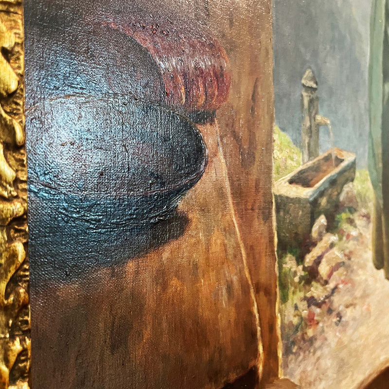 Antique M Wachsmuth Oil Painting Eine Geselige Runde