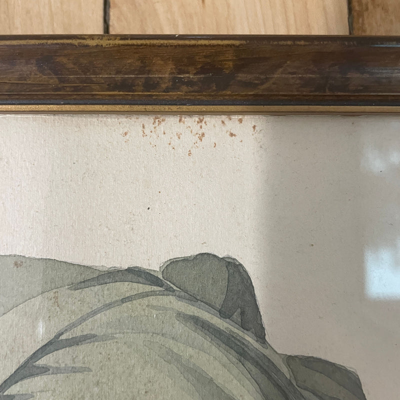 2 Misha Chahbazian Framed Watercolor Paintings