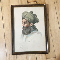2 Misha Chahbazian Framed Watercolor Paintings