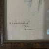 2 Misha Chahbazian Framed Watercolor Paintings