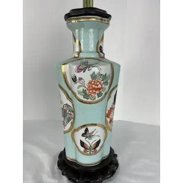 Pair of Vintage Chinese Porcelain Chinoiserie Lamps